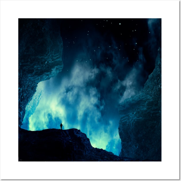 Spaces XVIII - landscape at night Wall Art by DyrkWyst